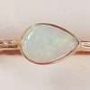 9ct Rose Gold Teardrop / Pear Shape Solid White Opal Ring