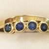 9ct Yellow Gold Natural Sapphire Curved Ring