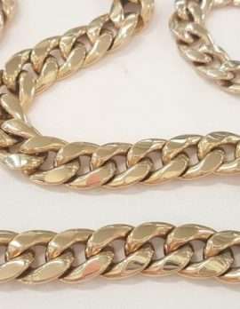 9ct Gold Curb Link Necklace and Bracelet