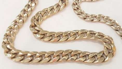 9ct Gold Curb Link Necklace and Bracelet