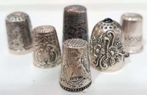 Sterling Silver Assorted Thimbles New