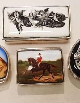 Sterling Silver and Enamel Pillboxes - Assorted - New