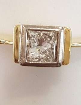 18ct Gold Diamond Princess Cut Engagement Ring