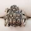 Sterling Silver Frog Ring - Marcasite