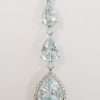 18ct White Gold Aquamarine and Diamond Pendant and Chain