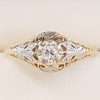 18ct Yellow Gold & Platinum Filigree Diamond Engagement Ring