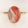 9ct Gold Large Oval Agate Ring