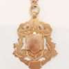 9ct Rose Gold Ornate Large Medallion Pendant on Gold Chain