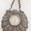 Sterling Silver Vintage Marcasite Shell Shaped Nurses Watch / Brooch