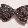 Sterling Silver Marcasite Bow Brooch