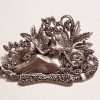 Sterling Silver and Marcasite Brooch - Ornate Nouveau Style - Lady Sitting
