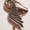 Sterling Silver Marcasite Flamingo / Heron / Bird Brooch