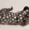 Sterling Silver Mother of Pearl Cat with Flower Brooch - Puma / Jaguar