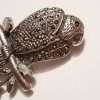Sterling Silver Marcasite and Mother of Pearl Large Bird on Branch Brooch