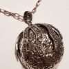 Sterling Silver Marcasite Large Pendant on Sterling Silver Chain