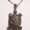 Sterling Silver Marcasite Turtle Pendant on Sterling Silver Chain