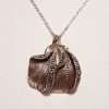 Sterling Silver Unusual Shape Marcasite Pendant on Silver Chain