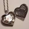 Sterling Silver Marcasite Heart Shaped Watch Pendant on Sterling Silver Chain
