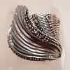 Sterling Silver Marcasite Wide Wave Design Ring
