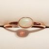 9ct Rose Gold Natural Oval Opal Ring - Stackable