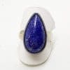 Sterling Silver Large Teardrop Lapis Lazuli Ring