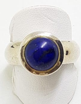 Sterling Silver Heavy Lapis Lazuli Ring