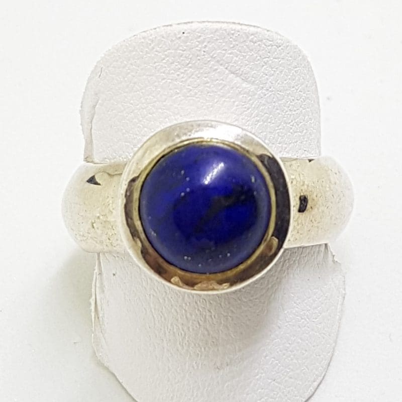20200413_142843 Sterling Silver Heavy Lapis Lazuli Ring