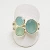 Sterling Silver Chalcedony Cluster Ring