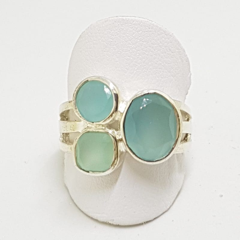 20200413_143745 Sterling Silver Chalcedony Cluster Ring