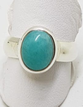 Sterling Silver Oval Amazonite Ring