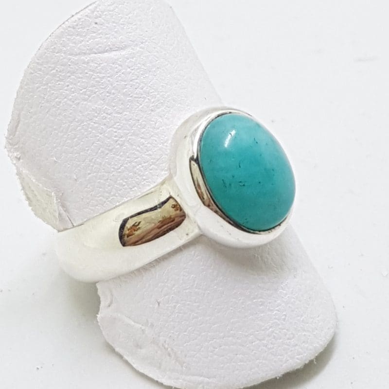 Sterling Silver Oval Amazonite Ring