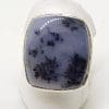 Sterling Silver Large Dendritic Agate Ring