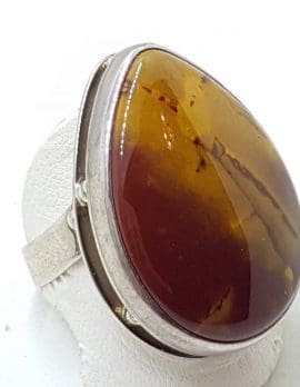 Sterling Silver Large Mookaite Teardrop Shape Ring