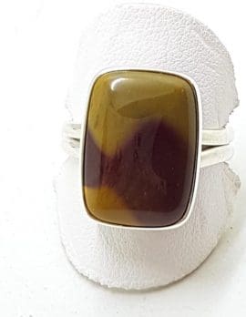 Sterling Silver Rectangular Mookaite Ring