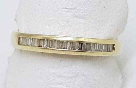 9ct Yellow Gold Diamond Chanel Set Wedding / Eternity Ring