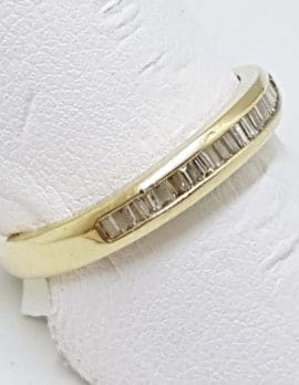 9ct Yellow Gold Diamond Chanel Set Wedding / Eternity Ring