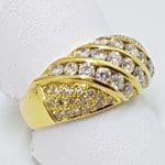 18ct Gold Wide Diamond Ring