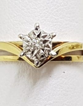 9ct Gold Diamond Solitaire Engagement Ring