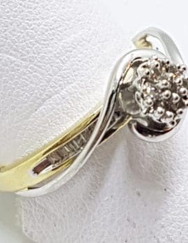 9ct Yellow Gold & White Gold Diamond Engagement Ring
