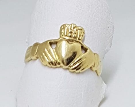 9ct Yellow Gold Claddagh Ring - Heart, Hands & Crown