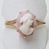 9ct Rose Gold Oval Cameo Ring