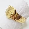 9ct Gold Ornate Buckle Ring - Keeper