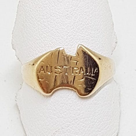9ct Rose Gold Australia Ring