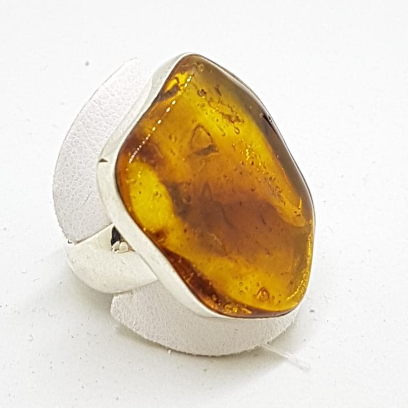 20200417_111101 Sterling Silver Chunky Natural Amber Ring