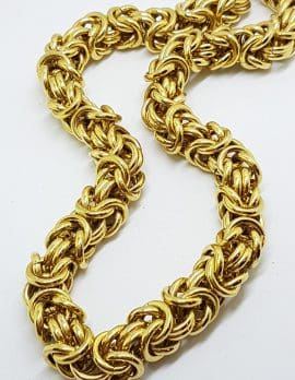 Gold Plated Thick Rope Necklace