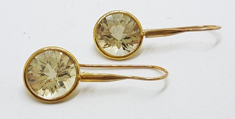 20200420_190849 9ct Yellow Gold Lemon Citrine Long Round Drop Earrings