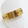 9ct Yellow Gold Celtic Knot Design Wedding Band Ring