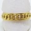 18ct Yellow Gold Patterned Wedding Band Ring