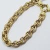 9ct Yellow Gold Silver Filled Heavy Bracelet