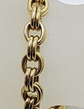 9ct Yellow Gold Silver Filled Heavy Bracelet